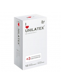 Ультратонкие презервативы Unilatex Ultra Thin - 12 шт. + 3 шт. в подарок - Unilatex - купить с доставкой в Сургуте