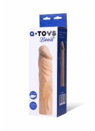 Насадка с ярко выраженной головкой и рельефным стволом - 19 см. - A-toys - в Сургуте купить с доставкой