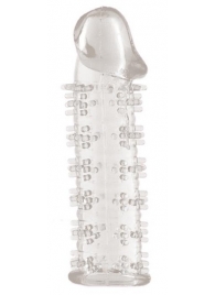 Гелевая прозрачная насадка с шипами - 12 см. - Toyfa Basic - в Сургуте купить с доставкой