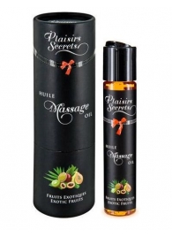 Массажное масло с ароматом экзотических фруктов Huile de Massage Gourmande Fruits Exotiques - 59 мл. - Plaisir Secret - купить с доставкой в Сургуте