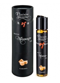 Массажное масло с ароматом карамели Huile de Massage Gourmande Caramel - 59 мл. - Plaisir Secret - купить с доставкой в Сургуте