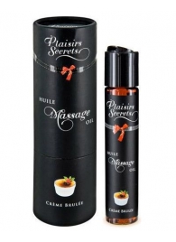 Массажное масло с ароматом крем брюле Huile de Massage Gourmande Creme Brulée - 59 мл. - Plaisir Secret - купить с доставкой в Сургуте