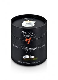 Массажная свеча с ароматом кокоса Bougie de Massage Gourmande Coco - 80 мл. - Plaisir Secret - купить с доставкой в Сургуте