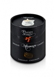 Массажная свеча с ароматом шоколада Bougie de Massage Gourmande Chocolat - 80 мл. - Plaisir Secret - купить с доставкой в Сургуте