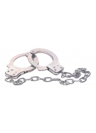 Наручники из металла с длинной цепочкой CHROME HANDCUFFS METAL HANDCUFFS W. KEY - NMC - купить с доставкой в Сургуте