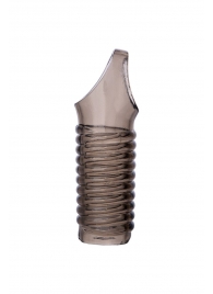 Дымчатая насадка с рёбрышками и подхватом мошонки ToyFa XLover - 12,5 см. - ToyFa - в Сургуте купить с доставкой