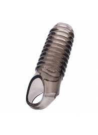 Дымчатая насадка с рёбрышками и подхватом мошонки ToyFa XLover - 12,5 см. - ToyFa - в Сургуте купить с доставкой