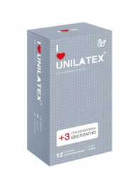 Презервативы с точками Unilatex Dotted - 12 шт. + 3 шт. в подарок - Unilatex - купить с доставкой в Сургуте