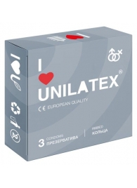 Презервативы с рёбрами Unilatex Ribbed - 3 шт. - Unilatex - купить с доставкой в Сургуте