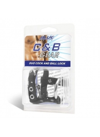 Утяжка на пенис на замочке Duo Cock And Ball Lock - BlueLine - купить с доставкой в Сургуте