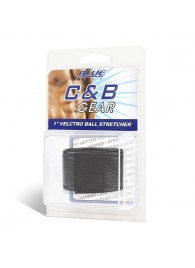 Чёрная утяжка на мошонку 1  Velcro Ball Stretcher - BlueLine - купить с доставкой в Сургуте