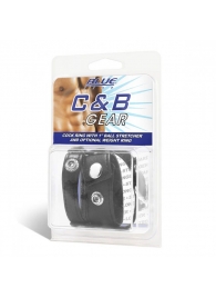 Утяжка для мошонки и пениса Cock Ring With 1  Ball Stretcher And Optional Weight Ring - BlueLine - купить с доставкой в Сургуте