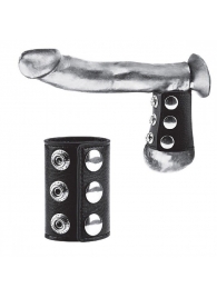 Утяжка на пенис на кнопочках 100% PVC STRAP WITH METAL SNAP - BlueLine - купить с доставкой в Сургуте