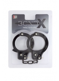 Чёрные наручники из листового металла BONDX METAL CUFFS BLACK - Dream Toys - купить с доставкой в Сургуте