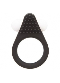 Чёрное эрекционное кольцо LIT-UP SILICONE STIMU RING 1 BLACK - Dream Toys - в Сургуте купить с доставкой