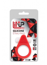 Красное эрекционное кольцо LIT-UP SILICONE STIMU RING 1 RED - Dream Toys - в Сургуте купить с доставкой