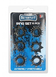 Набор из 6 дымчатых эрекционных колец MENZSTUFF 6PC STRECHEABLE RING SET - Dream Toys - в Сургуте купить с доставкой