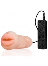 Мастурбатор-ротик с вибрацией REALSTUFF VIBRATING MASTURBATOR MOUTH - Dream Toys - в Сургуте купить с доставкой