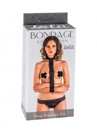 Ошейник с длинной лентой и наручниками Strap Bondage Kit One Size - Lola Games - купить с доставкой в Сургуте