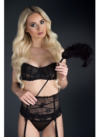 Стек с большим чёрным пером Large Feather Tickler - 65 см. - Blush Novelties - купить с доставкой в Сургуте