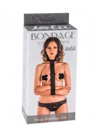 Ошейник с длинной лентой и наручниками Strap Bondage Kit Plus Size - Lola Games - купить с доставкой в Сургуте