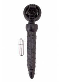 Черная вибронасадка с анальным стимулятором - ToyFa - в Сургуте купить с доставкой