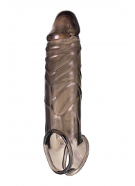 Дымчатая фаллическая насадка с подхватом и закрытой головкой - 16,2 см. - ToyFa - в Сургуте купить с доставкой