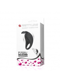Чёрное эрекционное кольцо с вибрацией Rabbit Vibrator - Baile - в Сургуте купить с доставкой