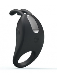 Чёрное эрекционное кольцо с вибрацией Rabbit Vibrator - Baile - в Сургуте купить с доставкой