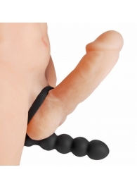 Насадка для двойного проникновения Double Fun Cock Ring with Double Penetration Vibe - XR Brands - в Сургуте купить с доставкой