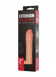Телесная насадка-удлинитель Extension sleeve с подхватом - 17 см. - Sitabella - в Сургуте купить с доставкой