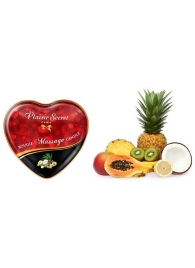 Массажная свеча с ароматом экзотических фруктов Bougie Massage Candle - 35 мл. - Plaisir Secret - купить с доставкой в Сургуте