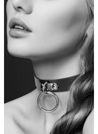 Узенький ошейник из полиуретана с кольцом - Bijoux Pour Toi - купить с доставкой в Сургуте