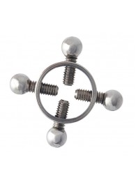 Серебристые зажимы для сосков на винтах - ToyFa - купить с доставкой в Сургуте