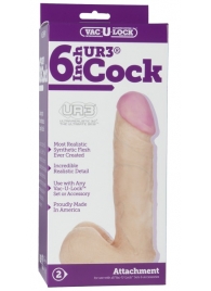 Ультра реалистичная насадка Vac-U-Lock  6  ULTRASKYN Cock - 17,3 см. - Doc Johnson - купить с доставкой в Сургуте
