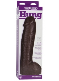 Большая насадка для трусиков Vac-U-Lock Realistic Hung - 31,7 см. - Doc Johnson - купить с доставкой в Сургуте