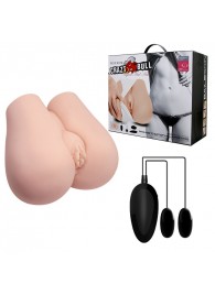 Реалистичный мастурбатор с вибрацией и двумя тоннелями - вагиной и анусом - Baile - в Сургуте купить с доставкой