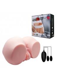 Телесный мастурбатор с двумя любовными тоннелями и вибрацией - Baile - в Сургуте купить с доставкой
