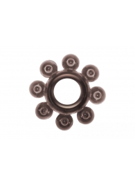 Чёрное эрекционное кольцо Rings Bubbles - Lola Games - в Сургуте купить с доставкой