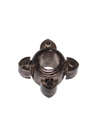 Чёрное эрекционное кольцо Rings Screw - Lola Games - в Сургуте купить с доставкой