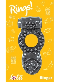 Чёрное эрекционное кольцо Rings Ringer - Lola Games - в Сургуте купить с доставкой