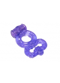 Фиолетовое эрекционное кольцо Rings Treadle с подхватом - Lola Games - в Сургуте купить с доставкой