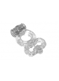 Прозрачное эрекционное кольцо Rings Treadle с подхватом - Lola Games - в Сургуте купить с доставкой