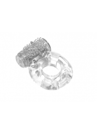 Прозрачное эрекционное кольцо с вибрацией Rings Axle-pin - Lola Games - в Сургуте купить с доставкой