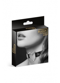 Чёрный чокер с кольцом в форме сердца - Bijoux Pour Toi - купить с доставкой в Сургуте
