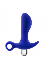 Синий стимулятор простаты с ручкой-кольцом Performance Prostimulator 02 - Blush Novelties - в Сургуте купить с доставкой