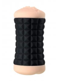 Двухсторонний мастурбатор JOS JANICE в черном цилиндре - JOS - в Сургуте купить с доставкой