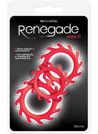 Набор из 3 красных эрекционных колец Renegade Gears - NS Novelties - в Сургуте купить с доставкой