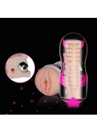 Мастурбатор-вагина Sex In A Can Vibra Vagina Tunnel - Lovetoy - в Сургуте купить с доставкой