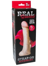Реалистичная насадка с мошонкой REAL Standard - 18 см. - LOVETOY (А-Полимер) - купить с доставкой в Сургуте